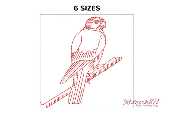 American Kestrel Redwork Design: Seasonal Product Review