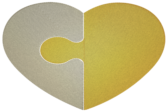 Heart Puzzle Embroidery Design