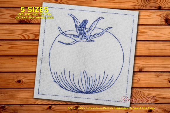 Juicy Tomato Redwork Design