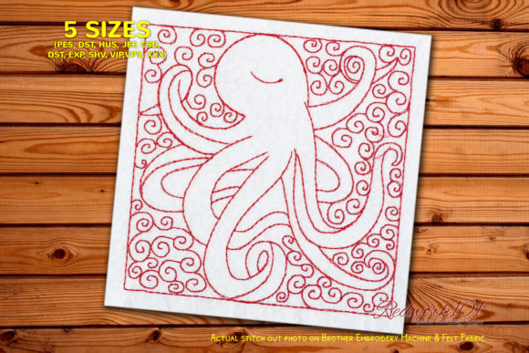 Pattern with Cute Octopus